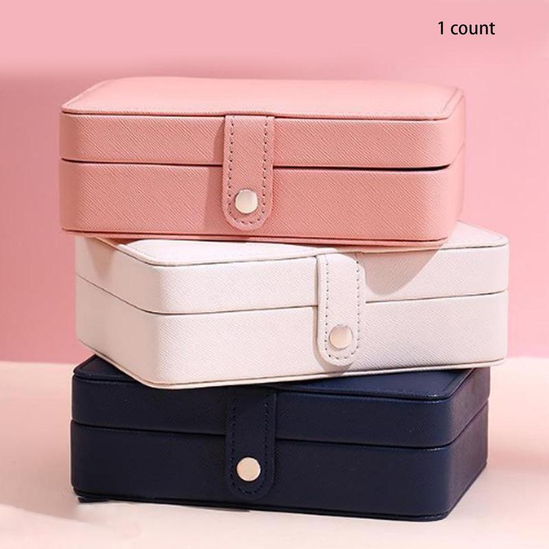 Double Layer Jewelry Storage Box, 1 Count Portable Jewelry Organizer with Lid, Jewelry Storage Box for Earrings, Rings, Necklaces, Bracelets, Home Organizer